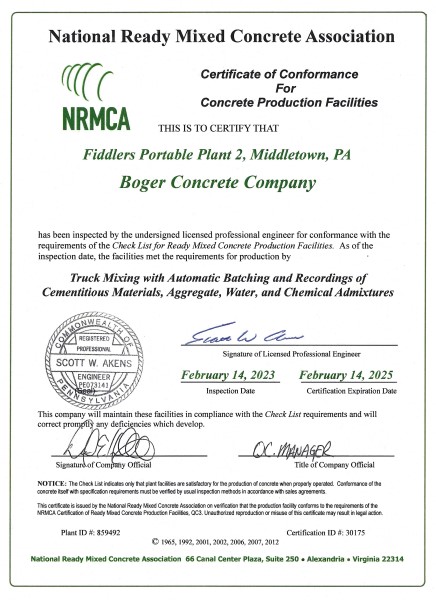 fidlers nrmca certificate